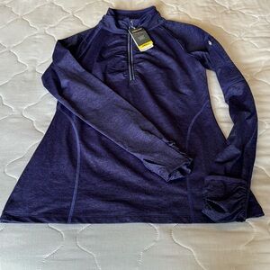 Women’s Kirkland quarter zip in heather purple, size small